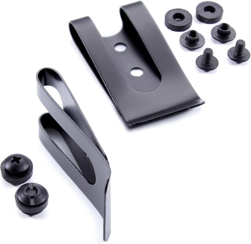 Holstex HolsterSmith Universal Metal Belt Clip - fits up to 2.0 inch Belts - Nickel & Black Finish – with Mounting Hardware - Image 2